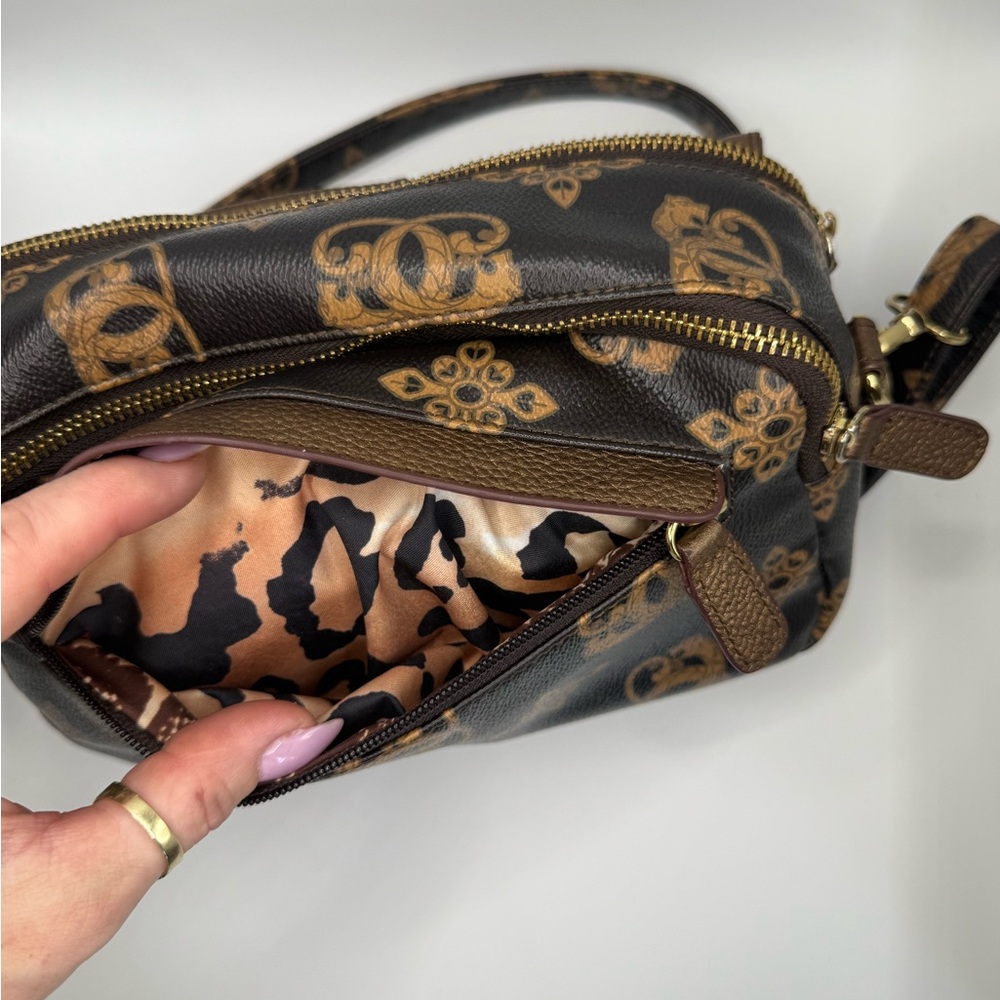 SharifSharif Rare Brown Metallic Jaguar Crossbody LIKE NEW - Picture 13 of 16